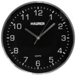 Reloj De Pared Ø 25 Cm Negro