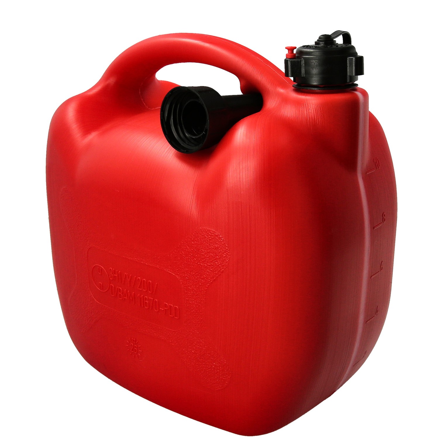 Bidón Homologado Para Gasolina De 10 Litros Fabricado En Polietileno De Alta Densidad.