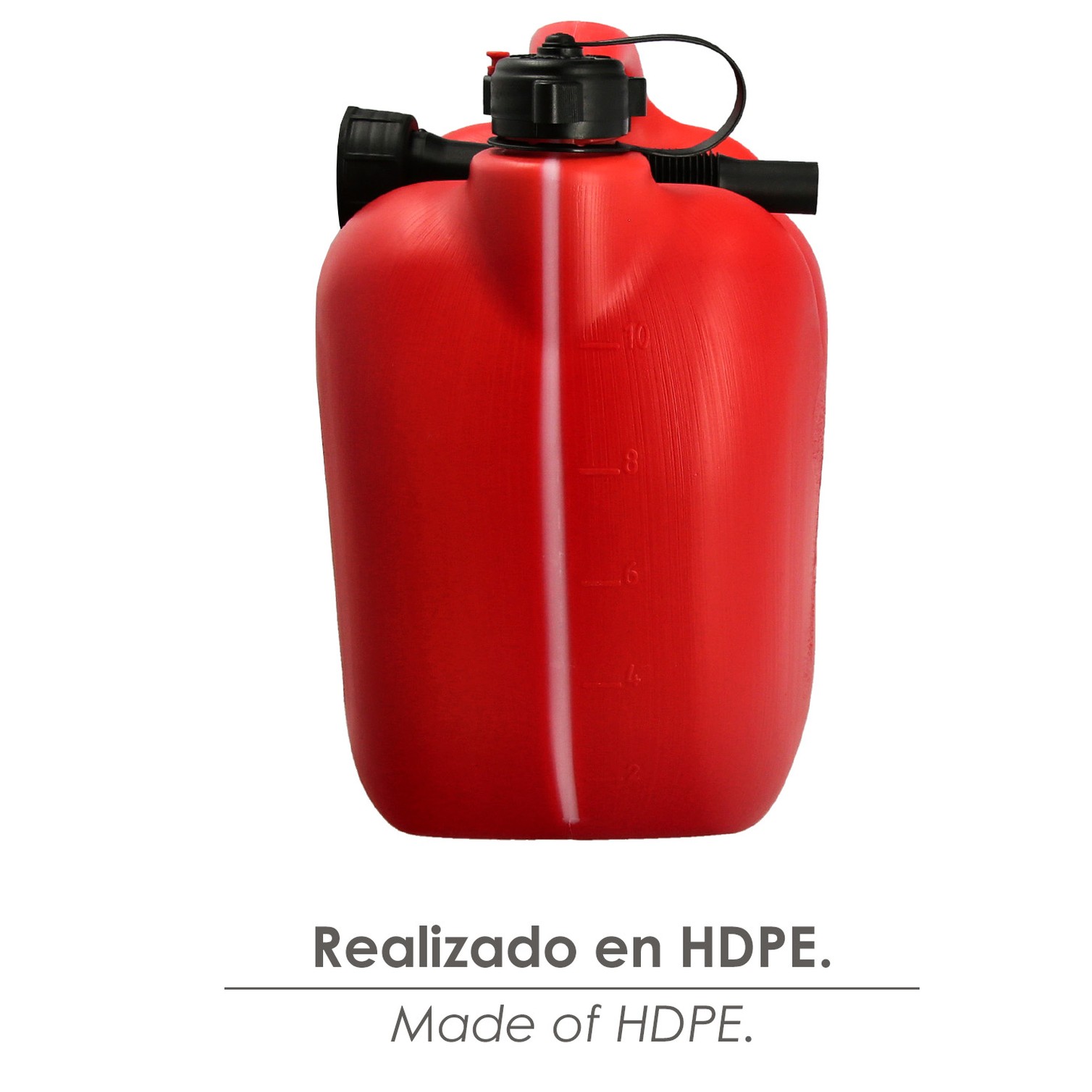 Bidón Homologado Para Gasolina De 10 Litros Fabricado En Polietileno De Alta Densidad.