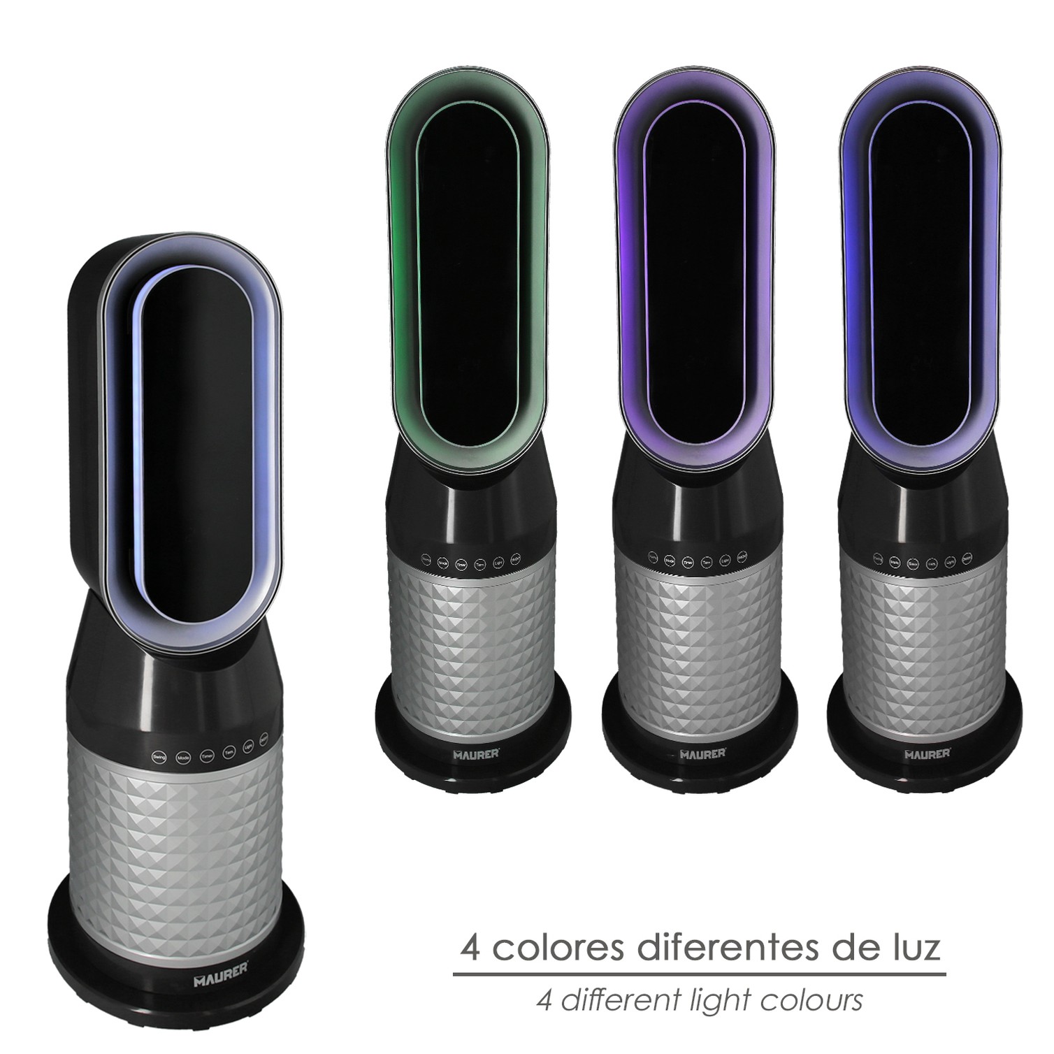 Termoventilador Ceramico Oscilante Con Mando 1.300 / 2.000 Watt. Temporizador 12 Horas.