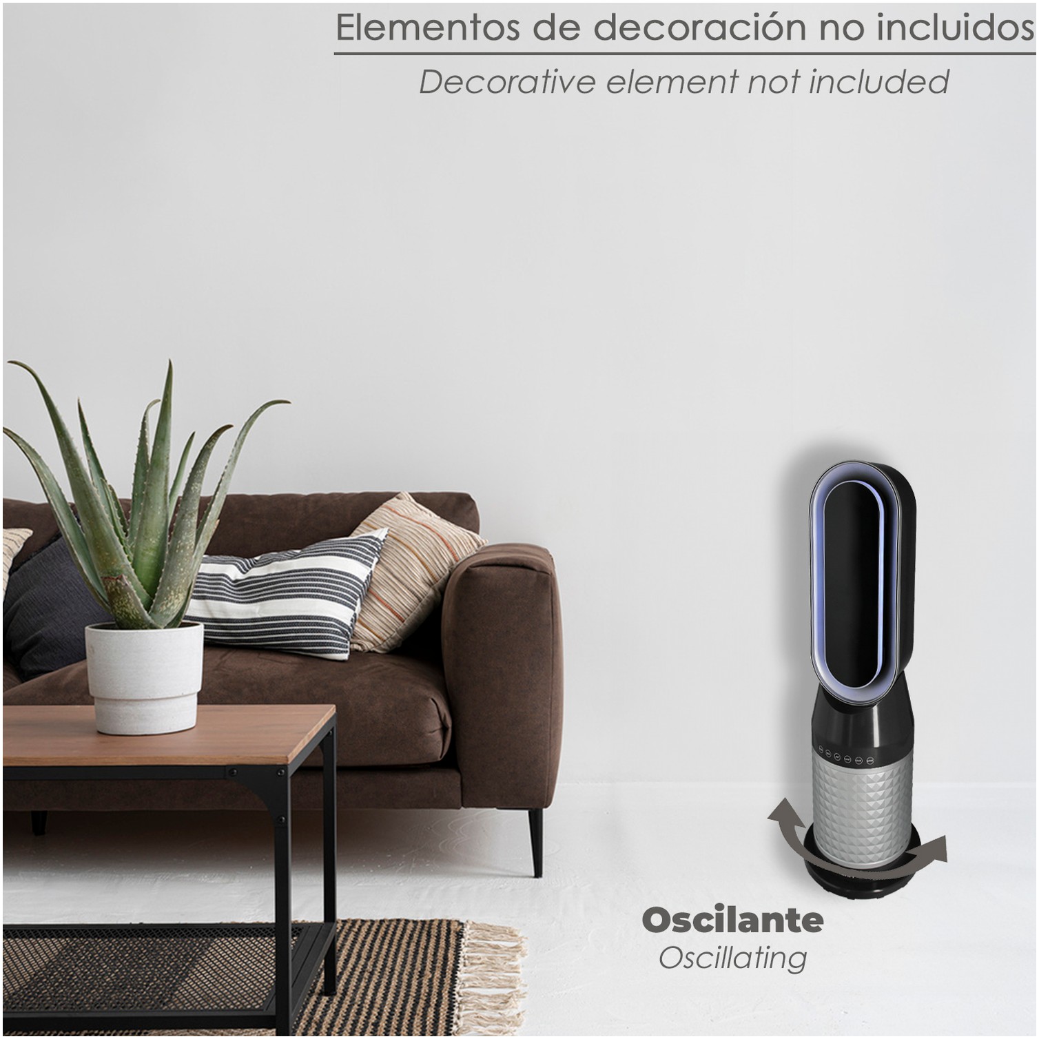 Termoventilador Ceramico Oscilante Con Mando 1.300 / 2.000 Watt. Temporizador 12 Horas.