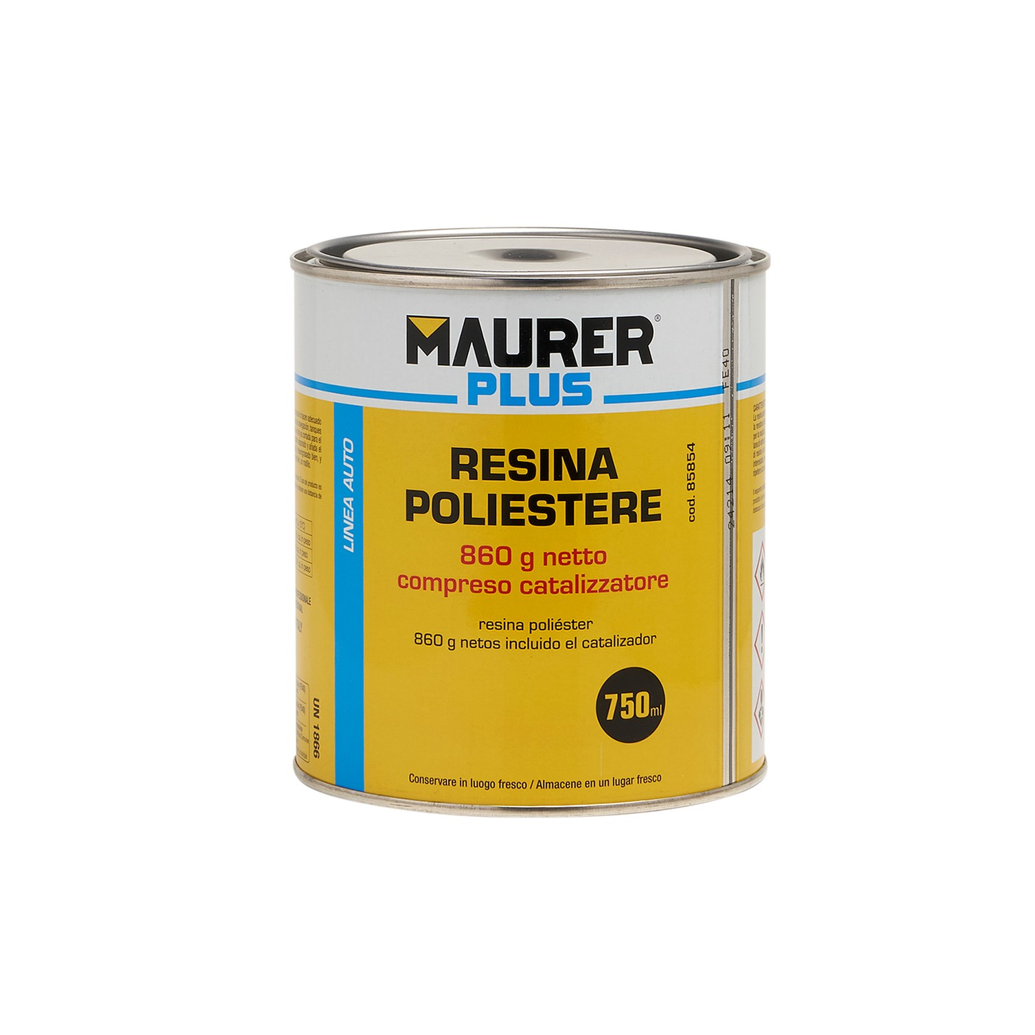 Kit Reparación Resina Poliester 750 Ml Con Endurecedor y 0,5m2 De Fibra De Vidrio