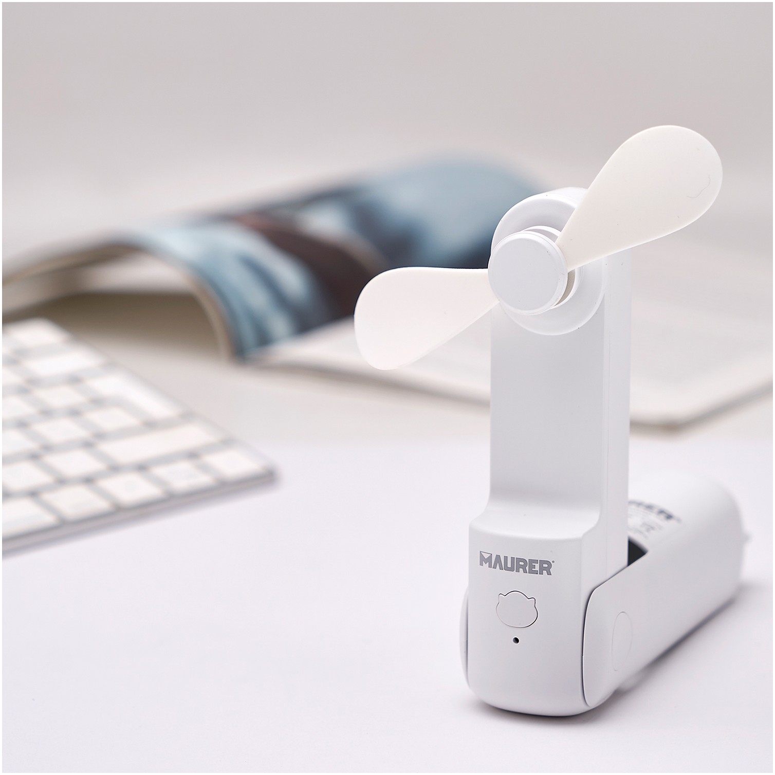 Mini Ventilador Plegable Recargable A Bateria. 3 Velocidades Funcion Powerbank