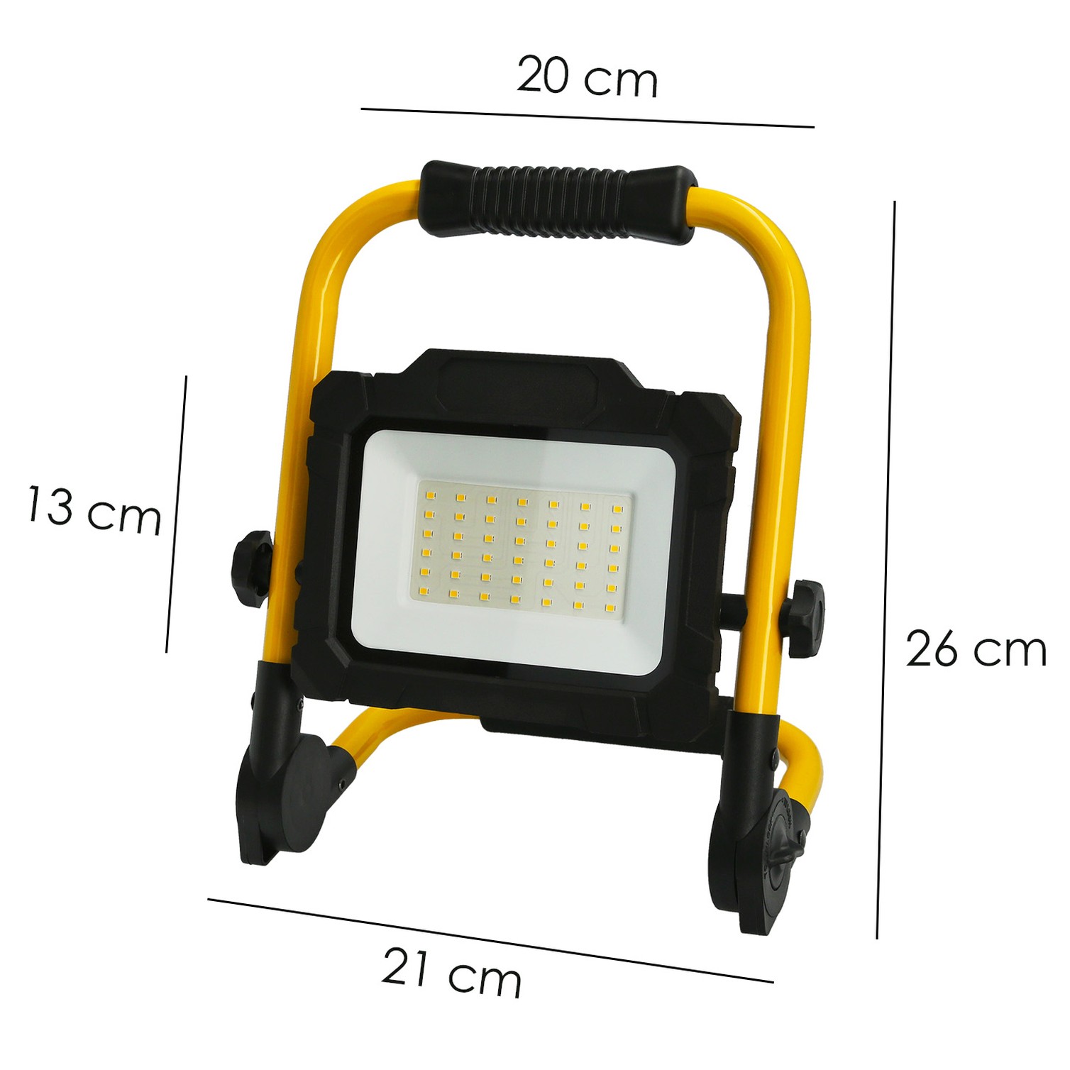 Foco Led Plano 30 Watt. Luz Blanca 4000º K IP 65 3300 Lumenes Con Asa de Transporte