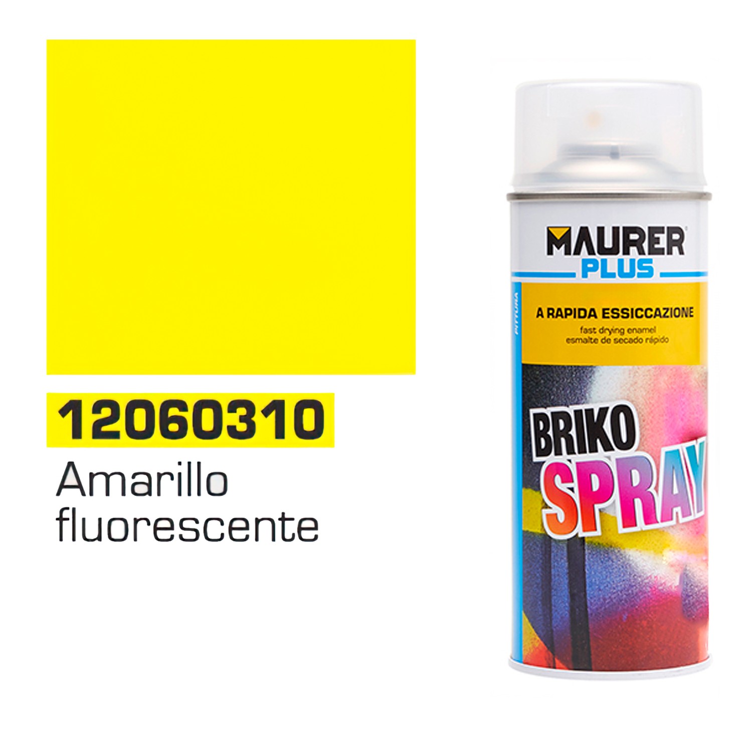 Spray Pintura Amarillo Fluorescente 400 ml.