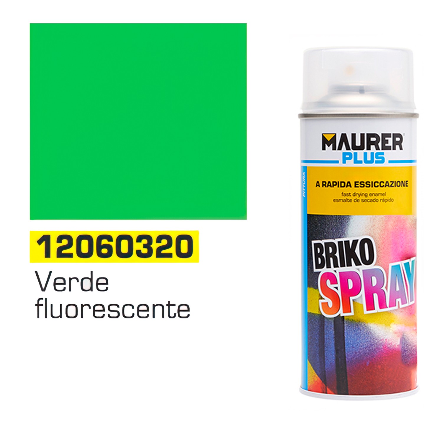 Spray Pintura Verde Fluorescente 400 ml.