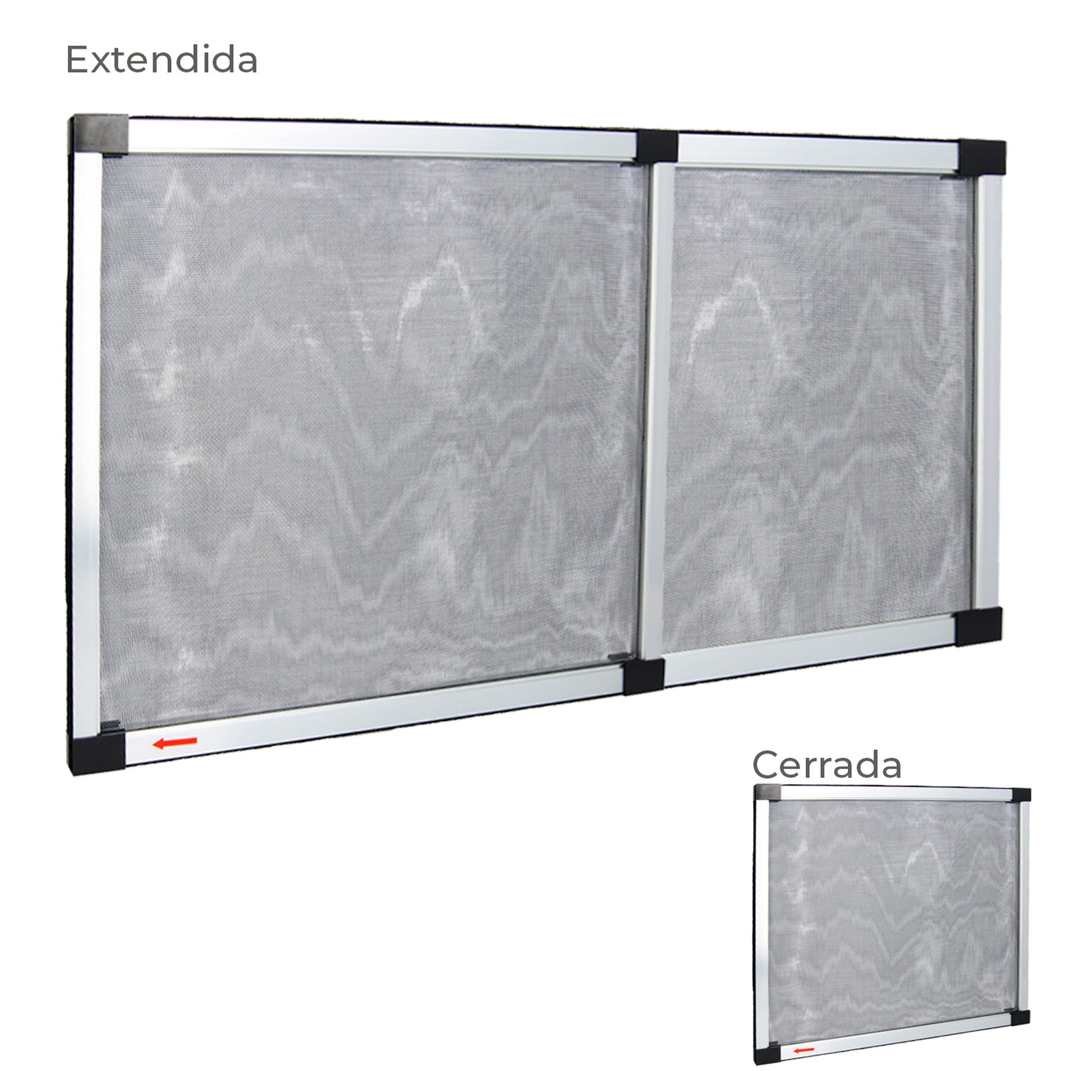Mosquitera Extensible Marco Aluminio 50 x 75/142 cm.