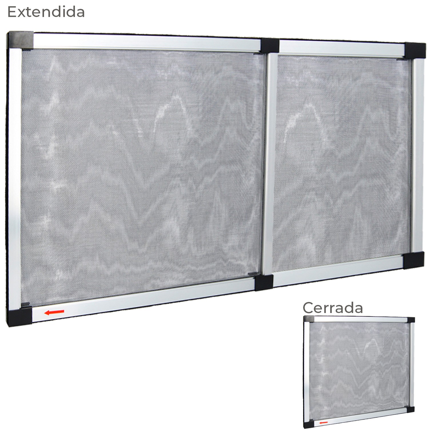 Mosquitera Extensible Marco Aluminio 75 x 100/192 cm. Kit Mosquitos, Mosquitera Ajustable, Mosquitera Universal