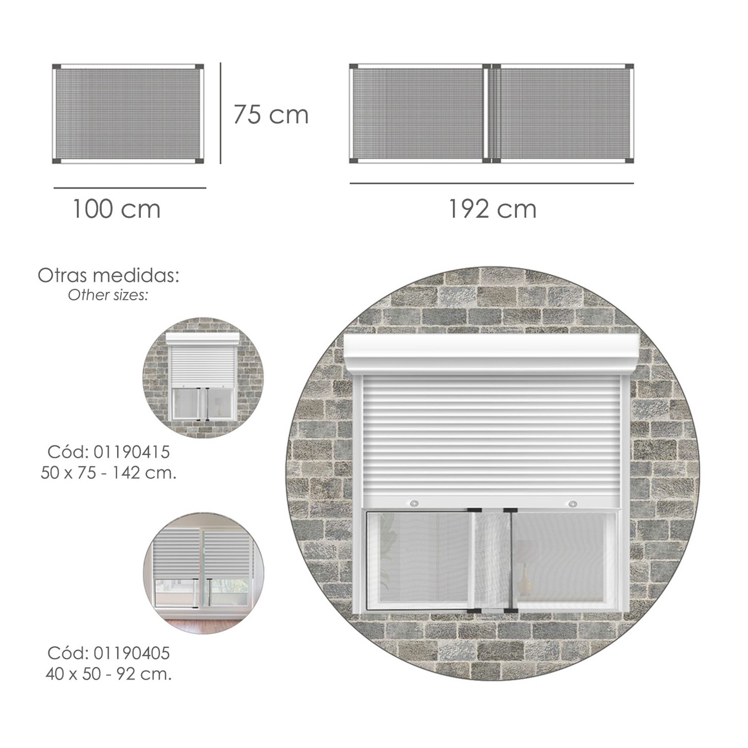 Mosquitera Extensible Marco Aluminio 75 x 100/192 cm. Kit Mosquitos, Mosquitera Ajustable, Mosquitera Universal