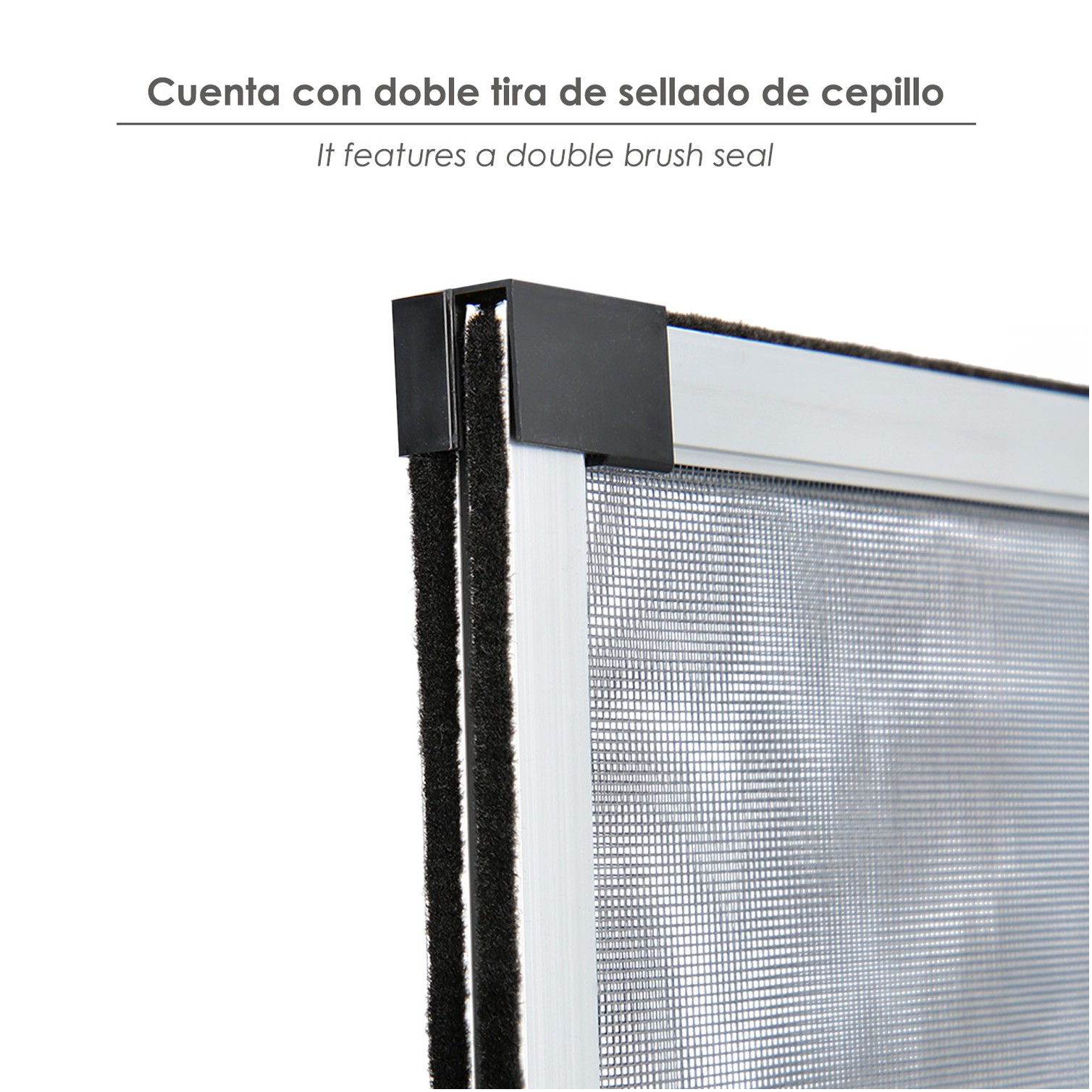 Mosquitera Extensible Marco Aluminio 75 x 100/192 cm. Kit Mosquitos, Mosquitera Ajustable, Mosquitera Universal