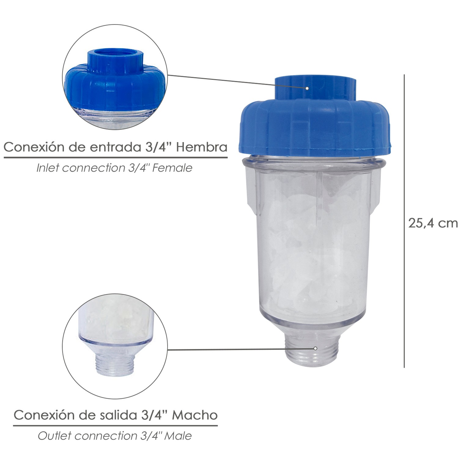 Filtro Agua Para Lavadora Directo De Polifosfato USO DOMESTICO