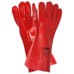Guantes Pvc Rojo 35 cm. (Par)