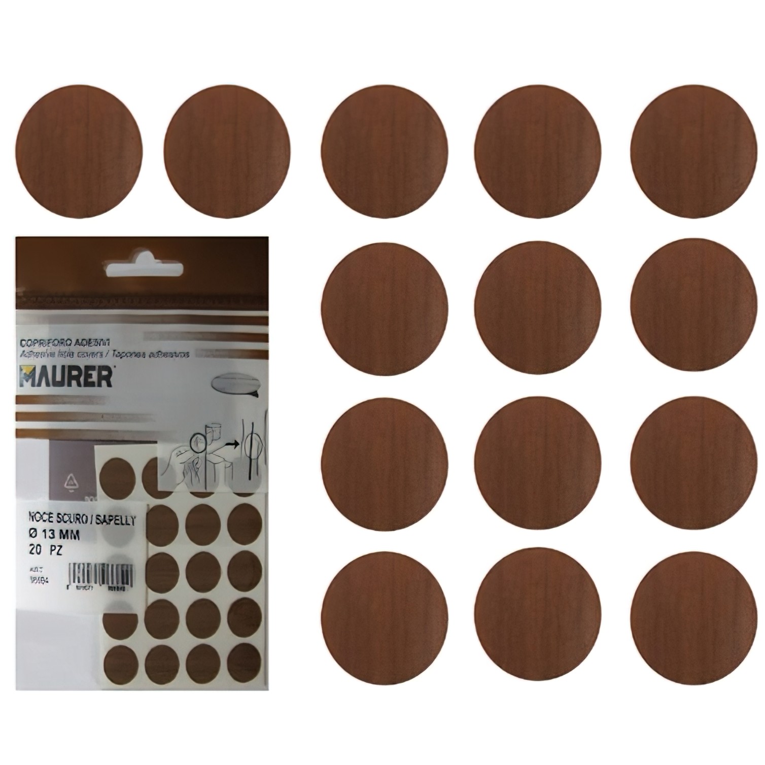 Tapatornillos Adhesivos Sapelly (Blister 20 unidades)