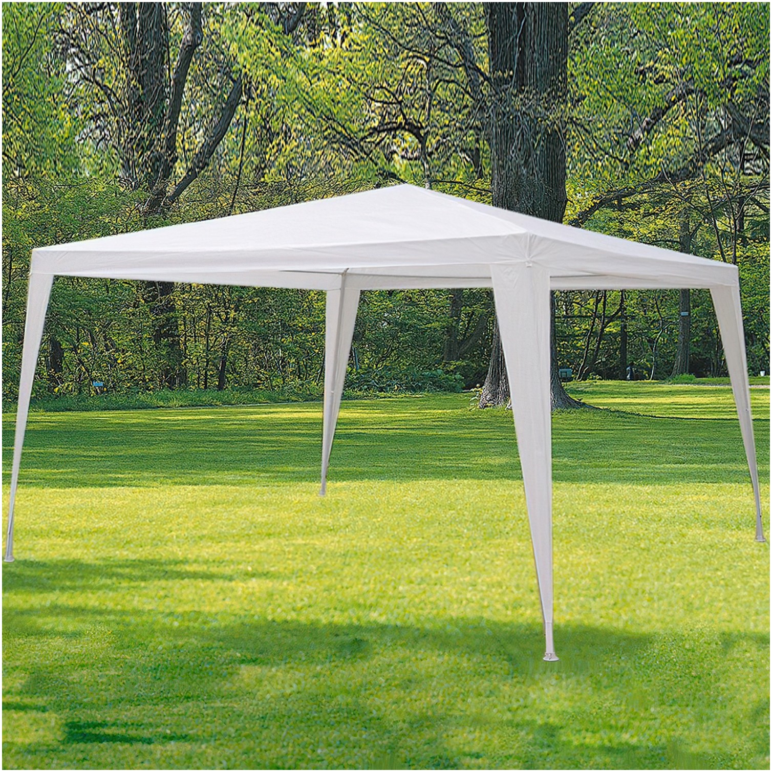 Pergola Desmontable Blanca, 3x3 metros