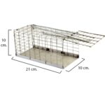 Trampa Ratas Jaula Metal Completa 21x10x10 cm