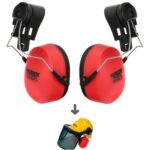 Recambio Protector Auditivo Para Casco Con Visera, Protector Facial De Rejilla y Protector Auditivo Maurer Modelo 99790