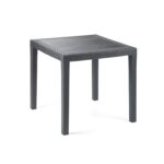 Mesa Resina Ratan Antracita King 80x80 cm.