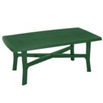 Mesa Resina Verde 180x100 cm.