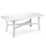 Mesa Resina Blanca 180x100 cm.