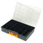 Maletin Organizador Plastico 18 Compartimentos 360x252x64 mm. Caja Almacenaje, Malentin Organizador, Organizador Plastico