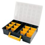 Maletin Organizador Plastico 17 Compartimentos Con Separadores Ajustables 360x252x64 mm.