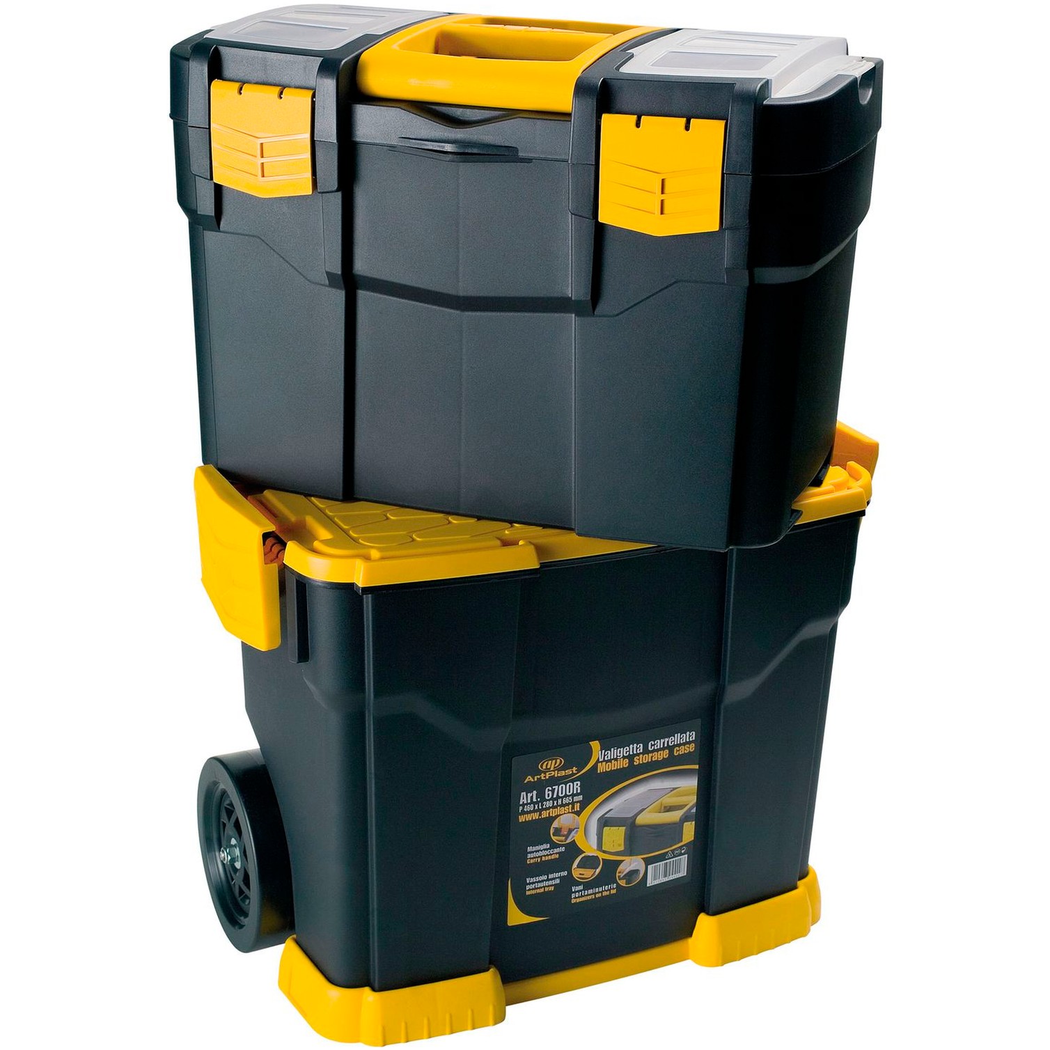 Carro Portaherramientas / Maletín De Herramientas Con Ruedas 460x280x665 mm. Caja Almacenaje, Malentin Organizador