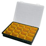 Organizador Plastico 16 Compartimentos Extraibles 242x188x37 mm. Caja Almacenaje, Malentin Organizador, Organizador Plastico
