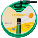 Manguera Verde Trebol Trenzado 15 mm. - 5/8" Rollo 15 metros Con Accesorios [+2 variaciones de Diametro/Metros Disponibles]