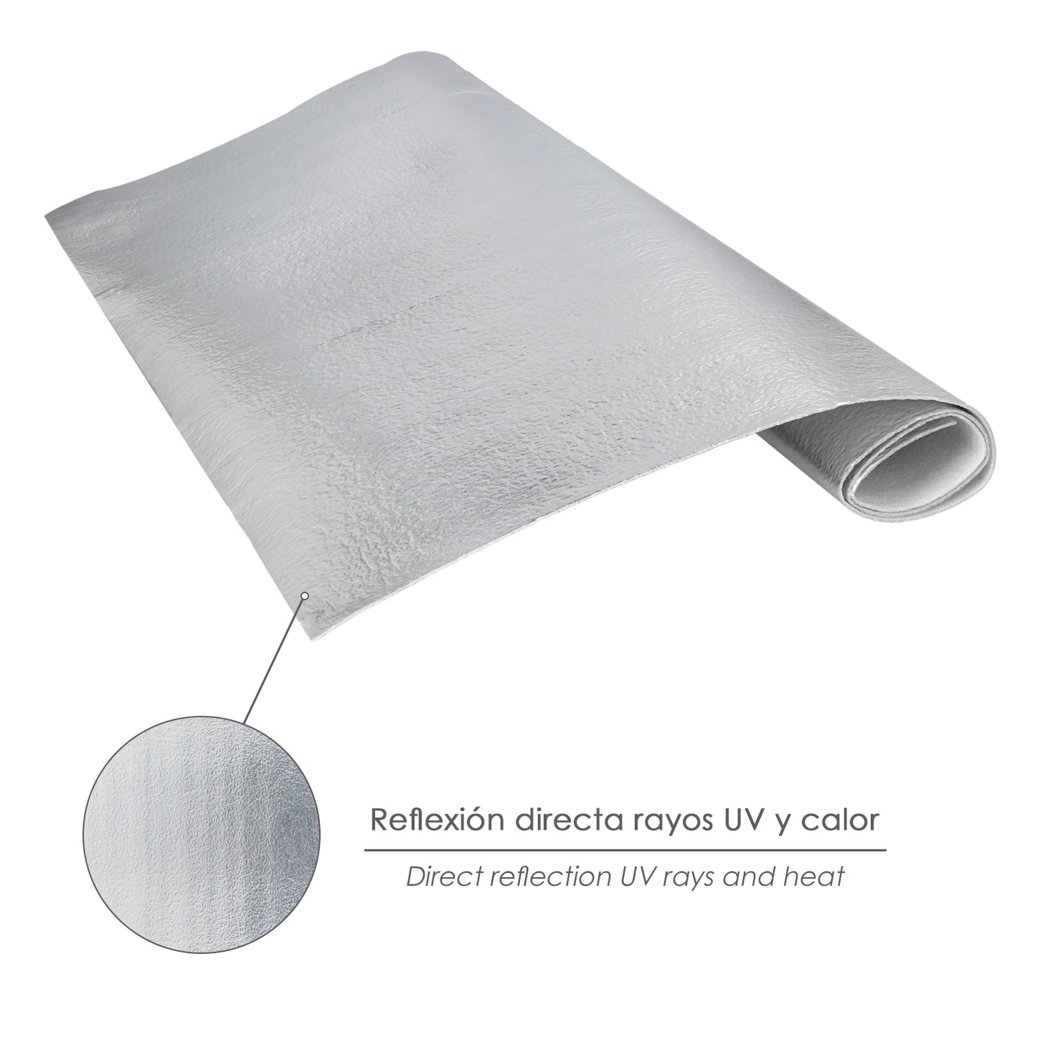 Panel Aluminio Reflectante Calor Para Radiadores 100x70 cm.