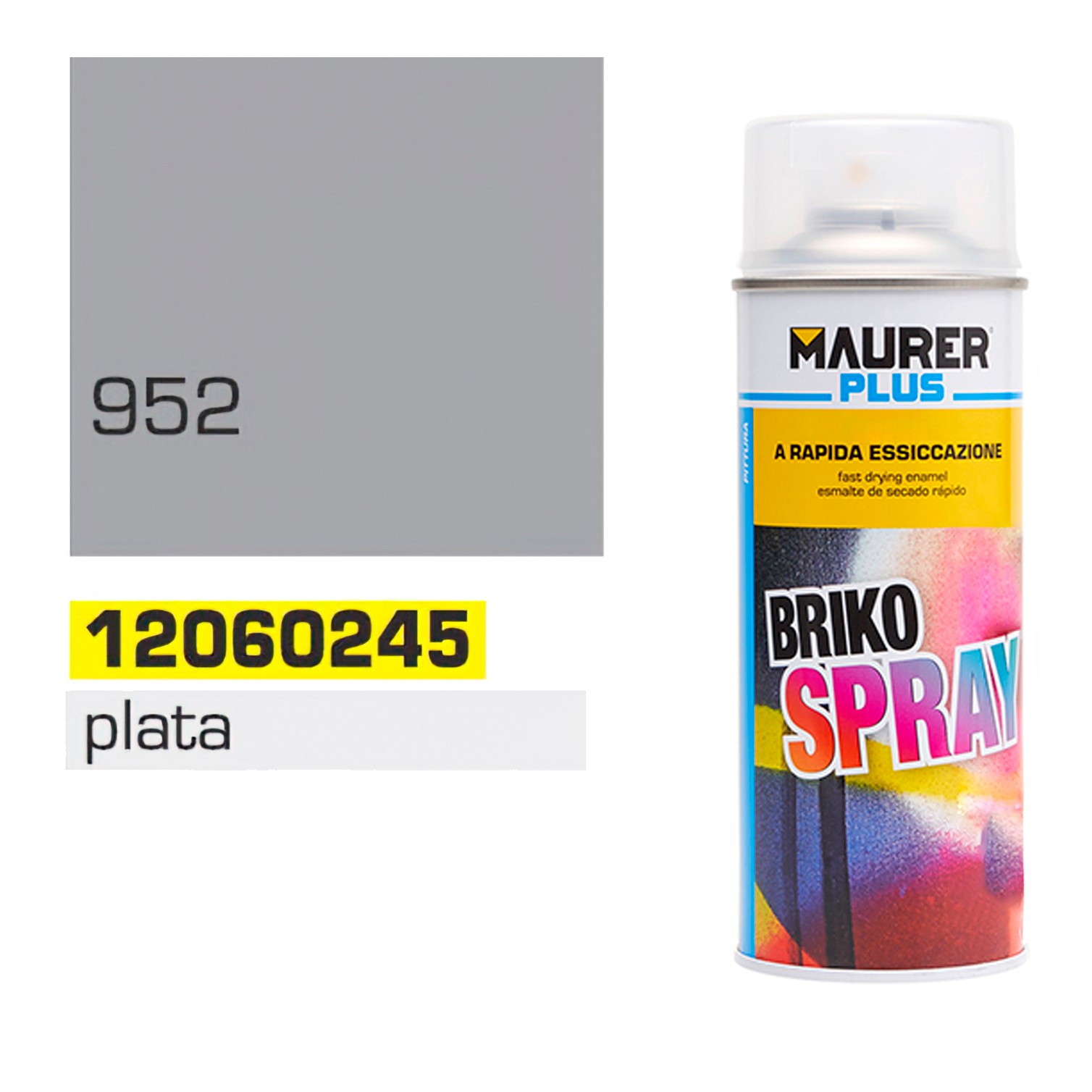 Spray Pintura Plata 400 ml.