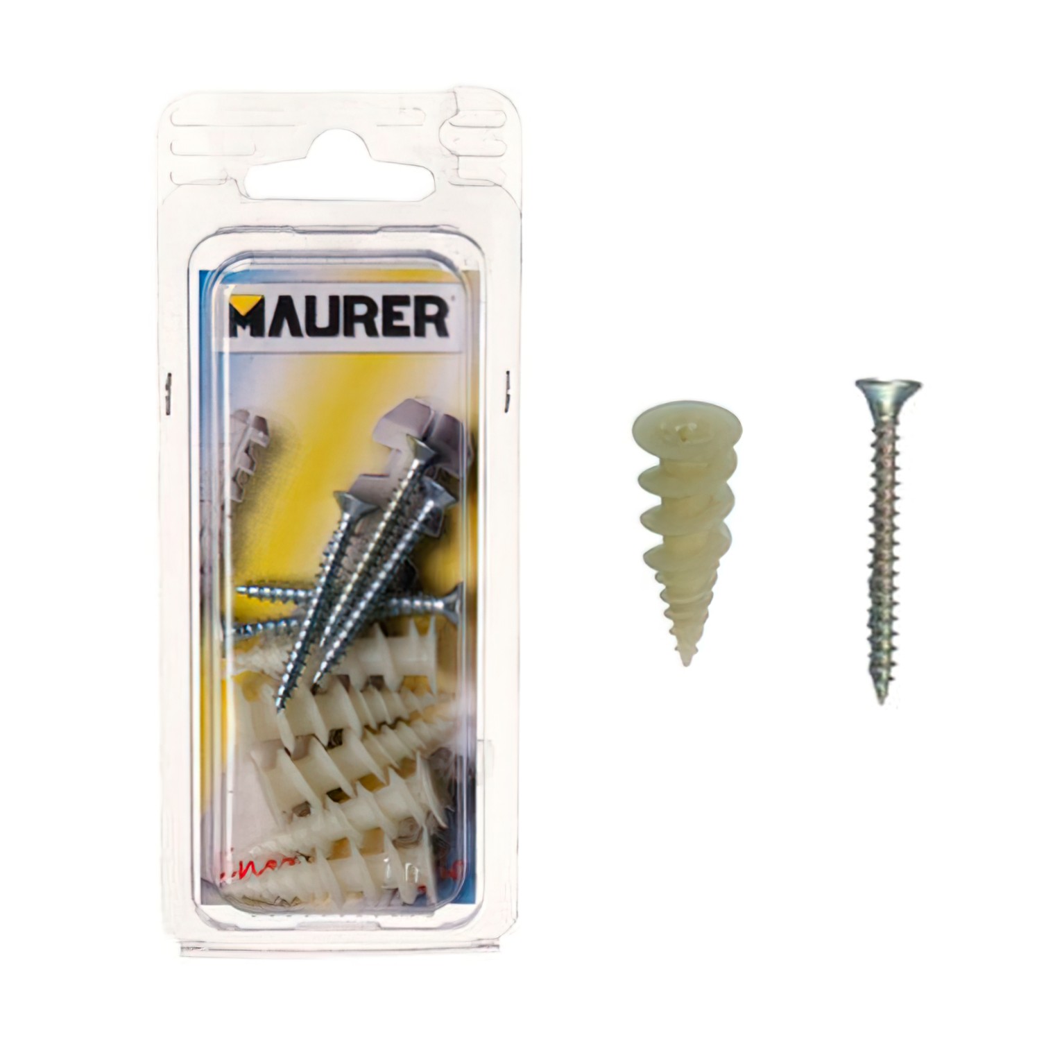 Taco Nylon Para Carton-Yeso Con Tornillo (5piezas)