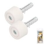 Tope Puerta Con Taco Nylon Blanco Blister 2 Piezas