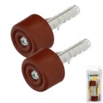 Tope Puerta Con Taco Nylon Marron (Blister 2 Piezas)