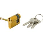 Cilindro Iseo F5 Europeo 30x10 Latonado Leva Larga