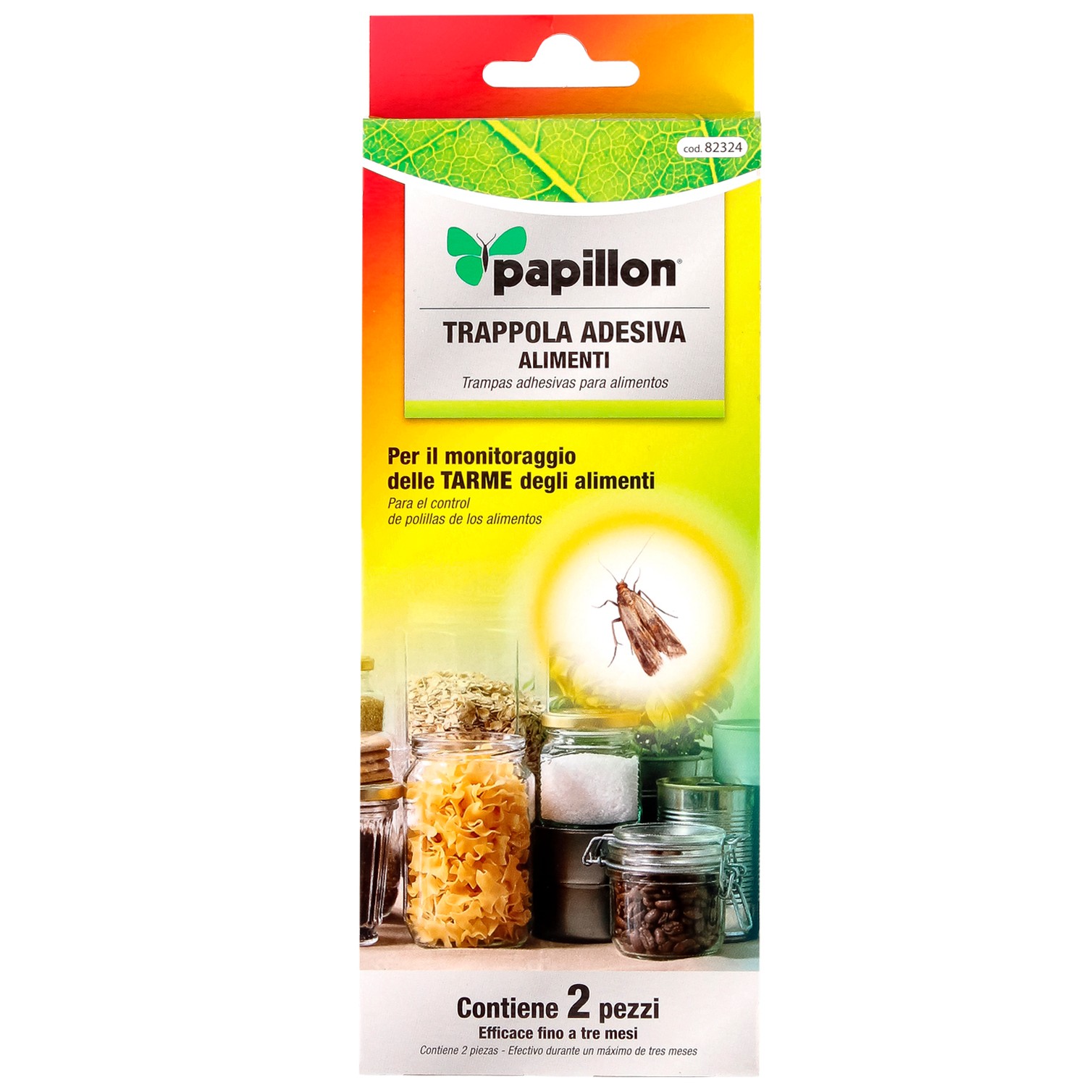 Trampa Polilla Alimentos Adhesiva (2 Unidades), Trampa Polilla Despensa, Trampa Polillas Cocina, Trampa Polillas Alimentarias