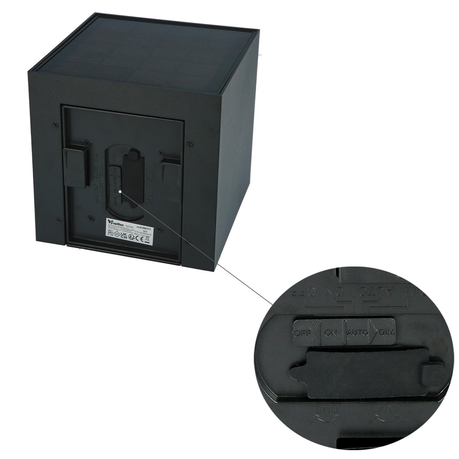 Aplique Solar Led 800 Lumenes Con Detector Movimiento / Crepuscular Protección IP65