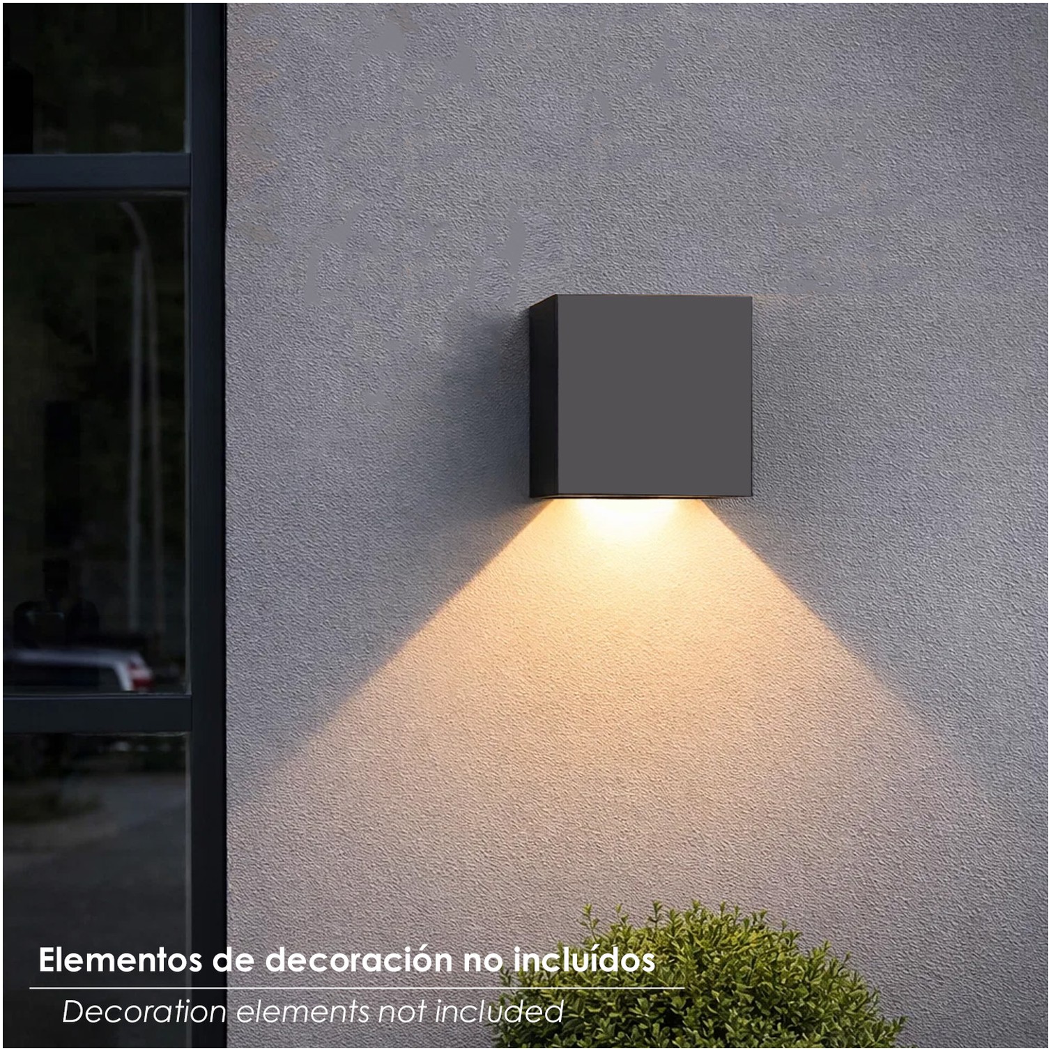 Aplique Solar Led 800 Lumenes Con Detector Movimiento / Crepuscular Protección IP65