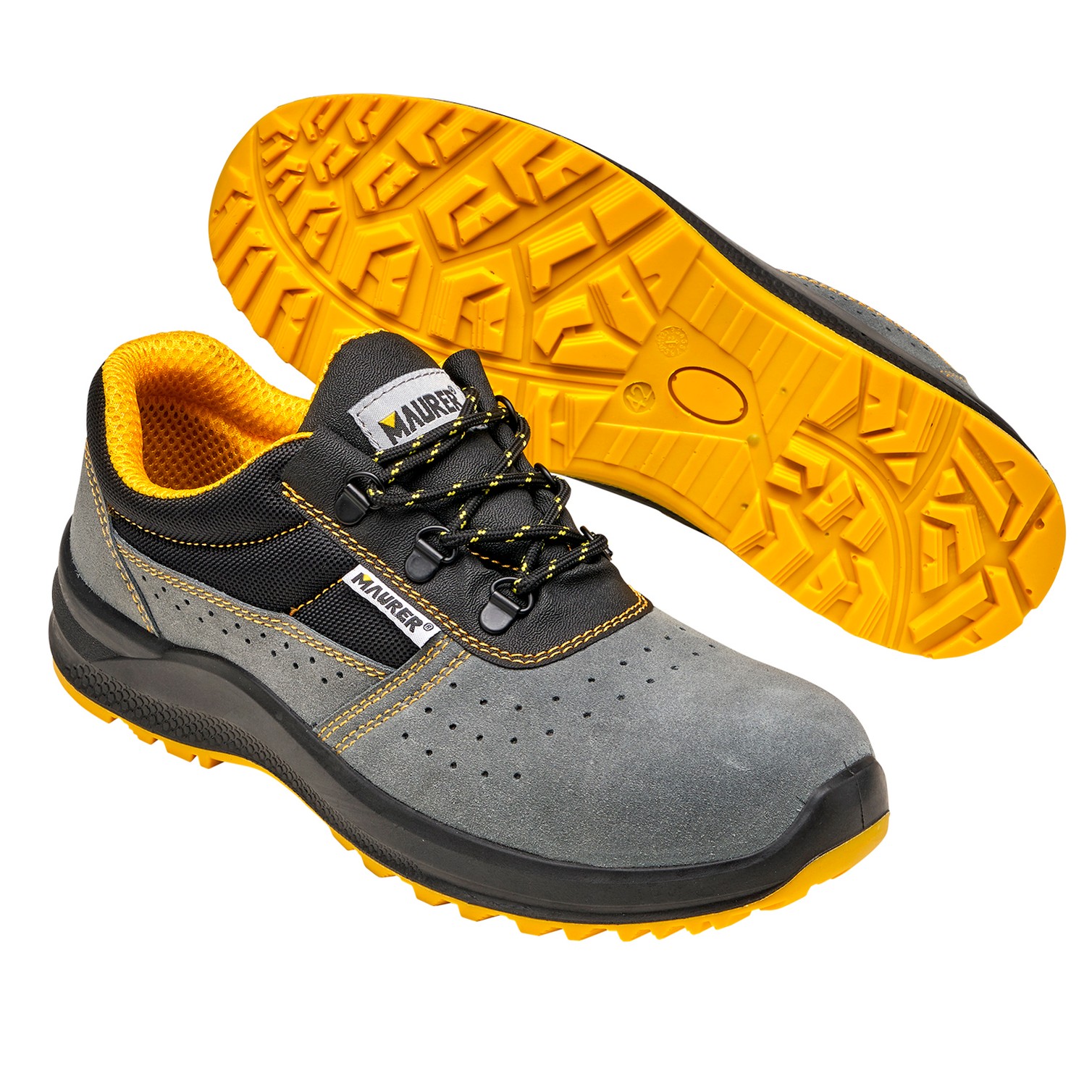 Zapato Seguridad Maurer S1 Modelo Sveva Transpirables concon suela y puntera antiperforación Talla 46.