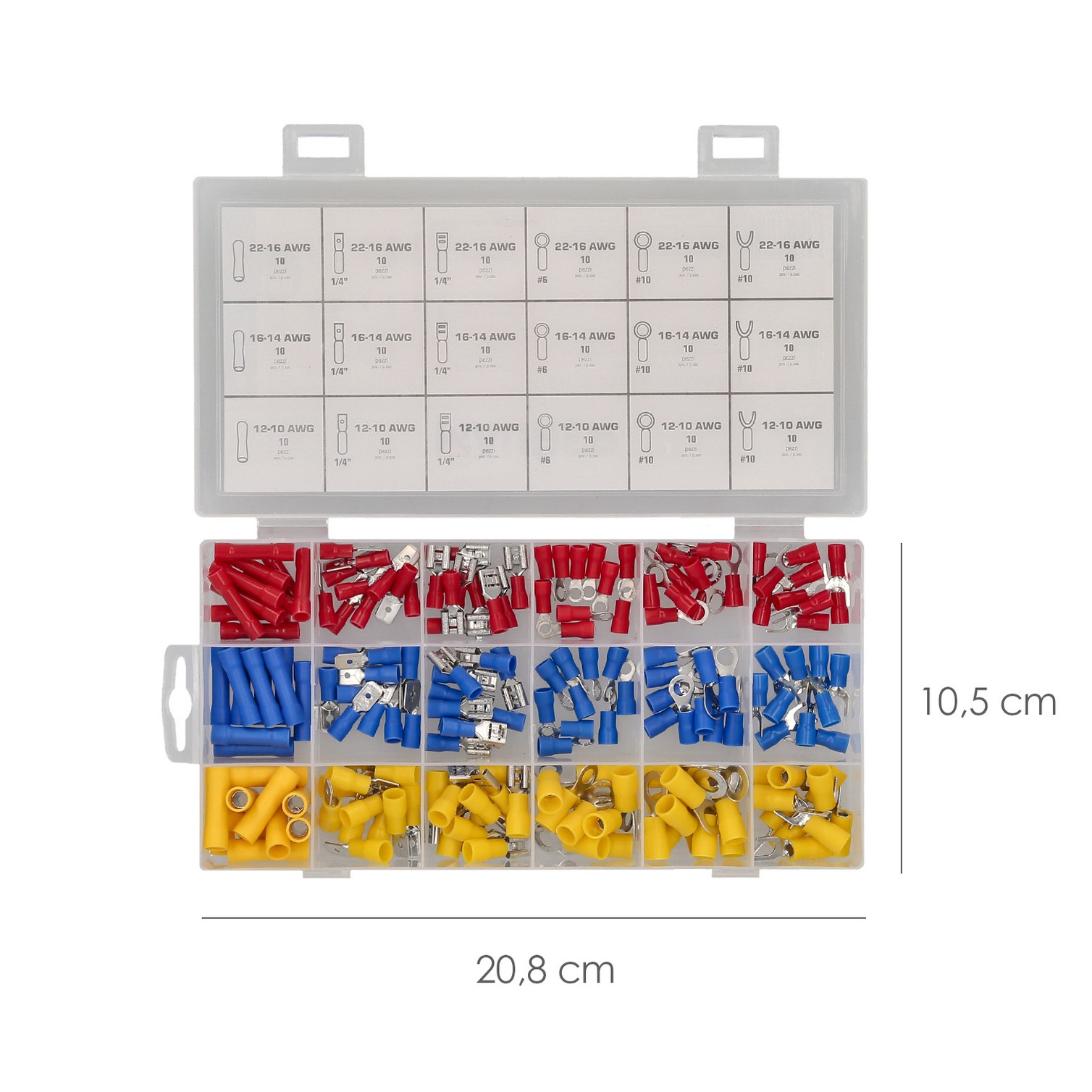 Maletin Terminales Eléctricos Con Aislados,conectores De Cable Eléctricos Con Caja De Surtido,kit Terminal De Empalme