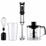 Batidora De Mano 1200 W. Con Varillas, Picadora y Vaso Medidor