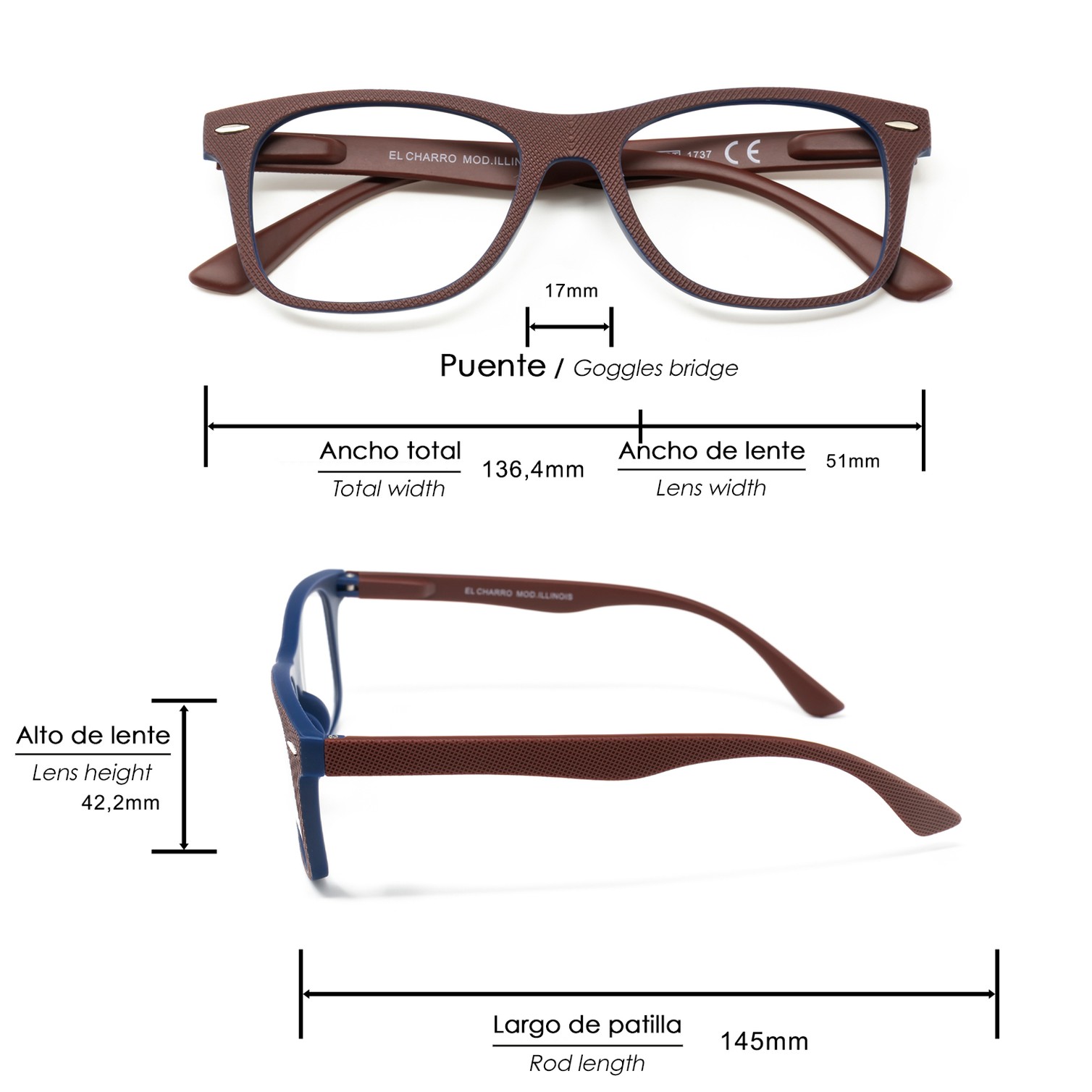Gafas Lectura Illinois Rojas Aumento +3,5 Gafas De Vista, Gafas De Aumento, Gafas Visión Borrosa