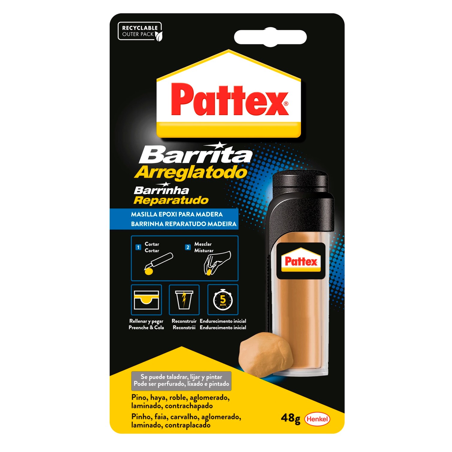 Nural Barrita Arreglatodo 48 Gramos Madera