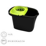 Cubo Fregona Con Escurridor Rectangular 16 Litros
