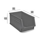 Gaveta Apilable Gris Nº58 500x303x200 mm.