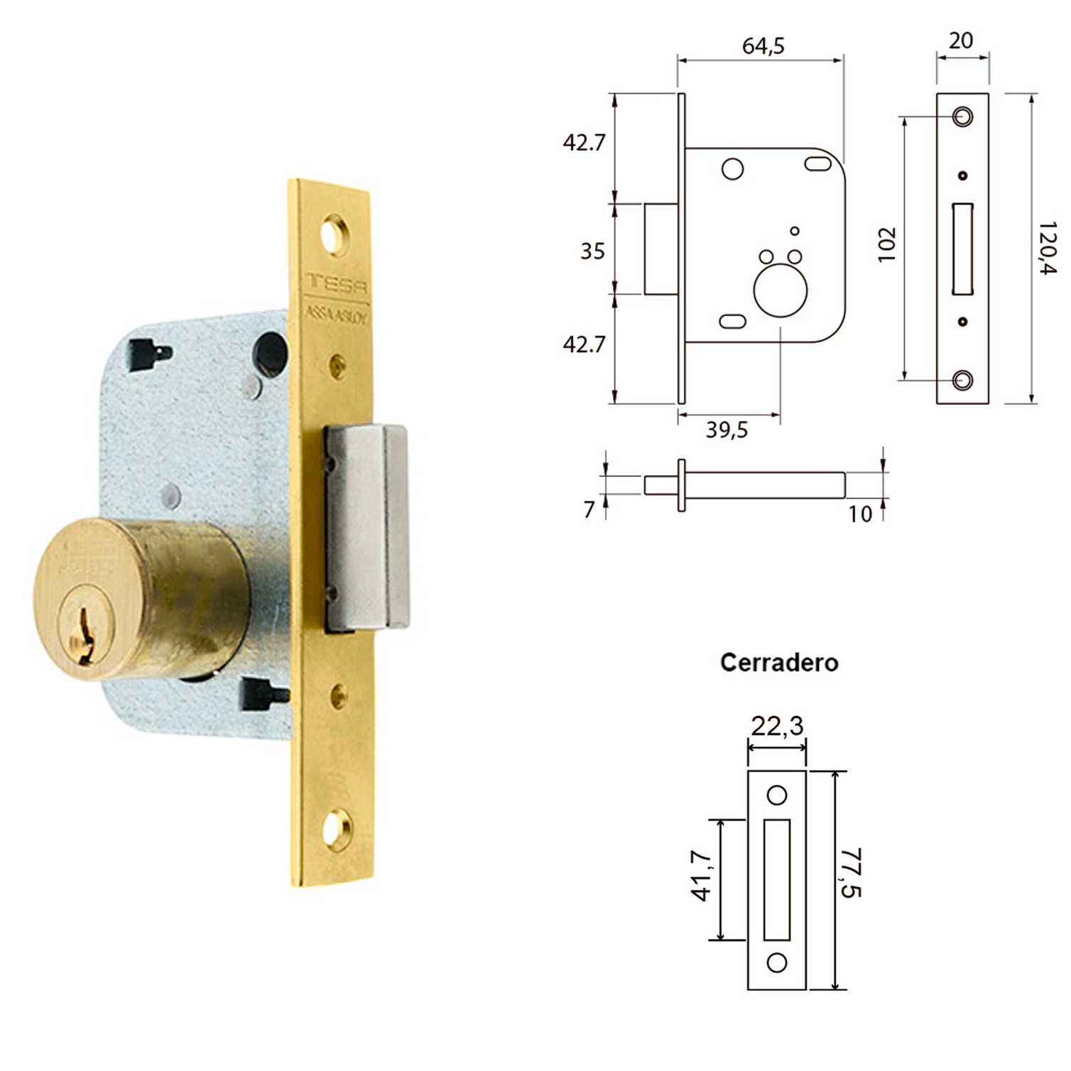 Cerradura Tesa 2001-hl/40