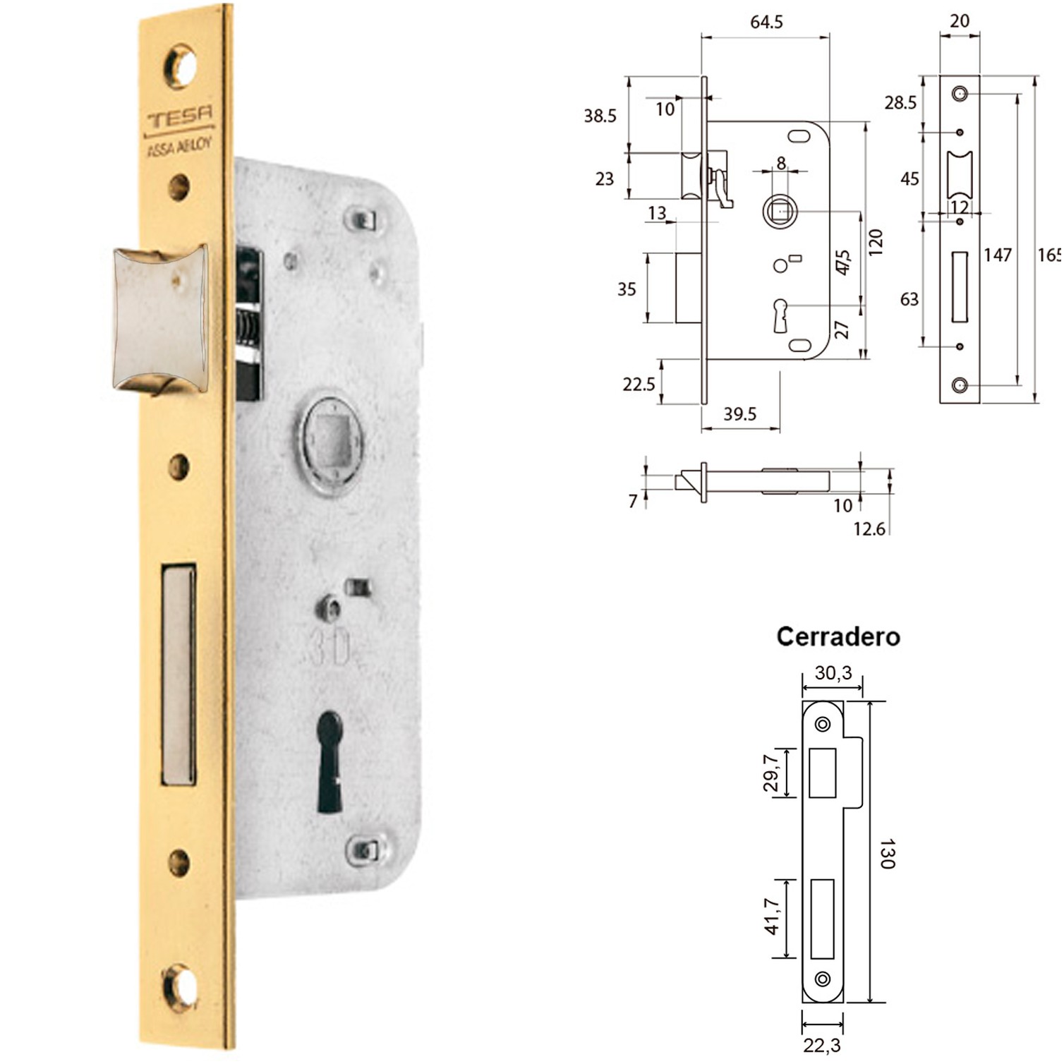 Cerradura Tesa 2002-hl/40