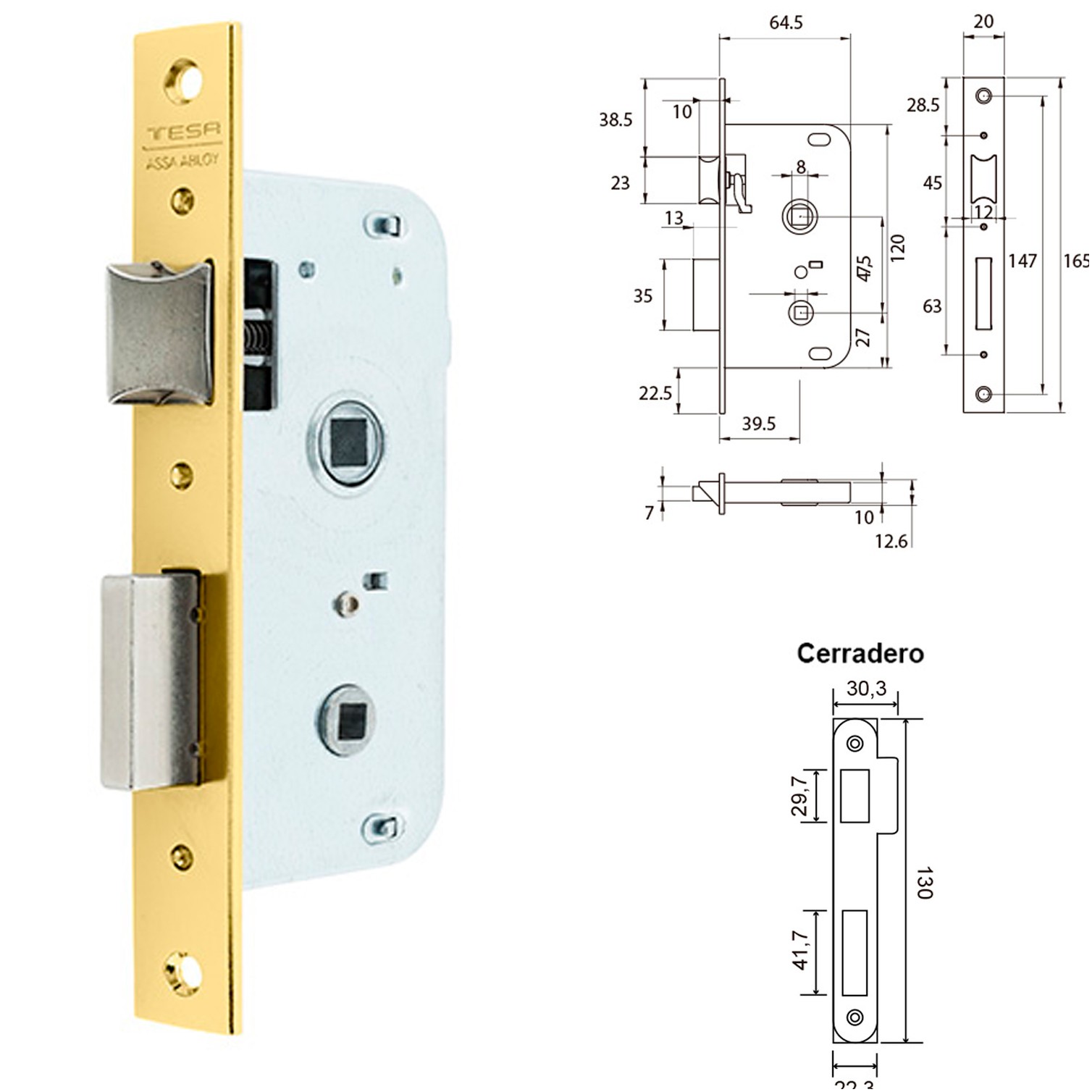 Cerradura Tesa 2004-hl/40