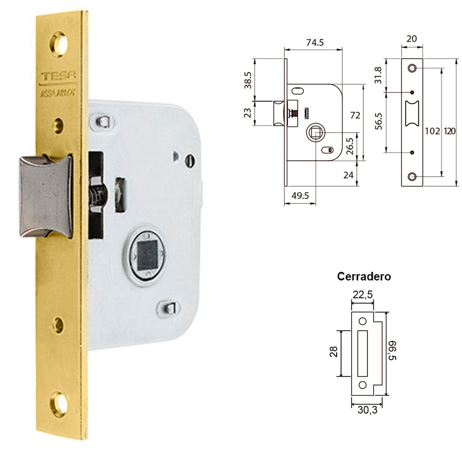 Cerradura Tesa 2005-hl/50