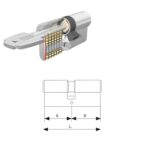 Cilindro Tesa Seguridad T60 /35x35 Niquelado Leva Corta