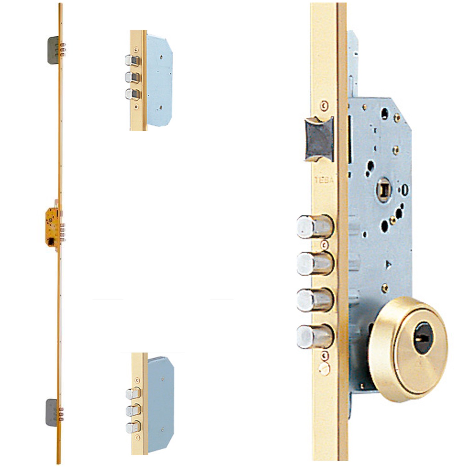 Cerradura Tesa Seguridad T2B3 566LE Cerradero Largo 40 HE